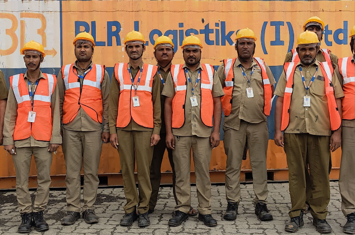 BLR workers posing for photograph